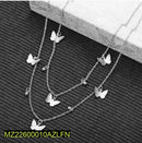 Beautiful Butterfly Necklace In Silver