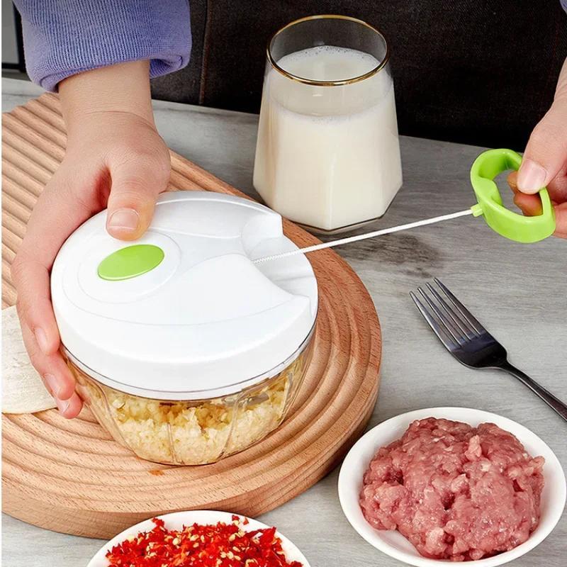 Multifunctional High-Speed Vegetable and Fruit Twist Shredder & Manual Meat Grinder