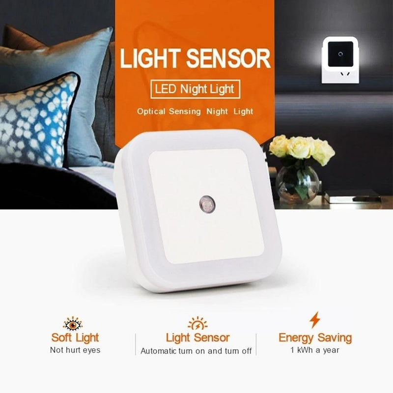 Rechargeable LED Night Light with Type-C Charging and Light Sensor