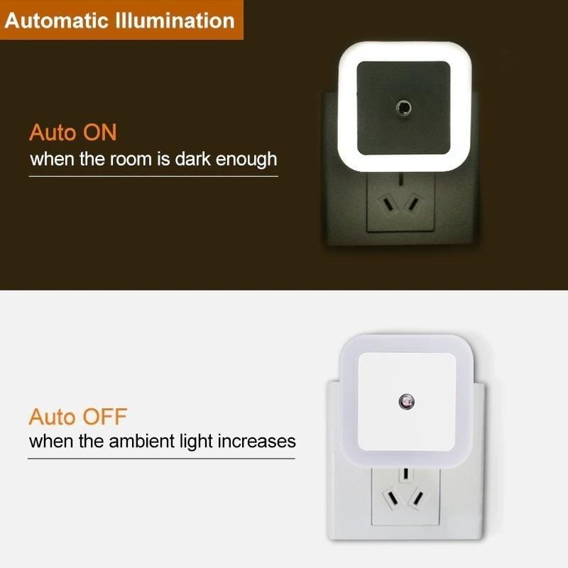 Rechargeable LED Night Light with Type-C Charging and Light Sensor